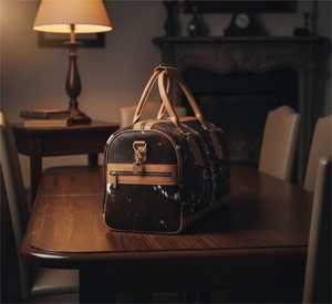 Bolsa de Viaje de Cuero Vacuno, Ligera, con Cierre, Portátil, Vintage, de Gran Capacidad - Product Image 4