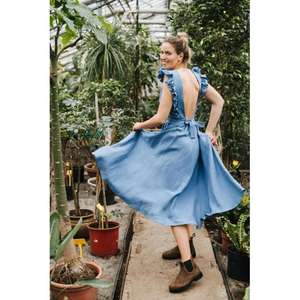 ชุดเดรสยาวแบบไร้สายรัดไหล่ งานแฮนด์เมด สวยงาม โดดเด่น เป็นมิตรกับสิ่งแวดล้อม ผสมผสานสไตล์ธรรมชาติ ให้ความสบาย สง่างาม ระดับมาสเตอร์คลาส - Product Image 2