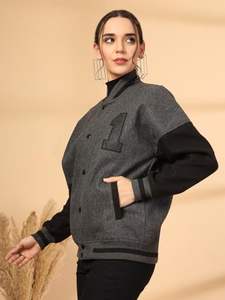 Chaqueta Varsity para Mujer, Diseño Nuevo, Hecha a Medida, OEM, al por Mayor, Chaqueta Resistente con Color Personalizado - Product Image 6