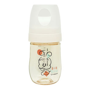 Biberón Bobdog Bebe-Chuchu Crema-Blanco 180ml Anti Cólicos Sin BPA Cuello Ancho Fácil Agarre Tapa Fácil de Abrir Transparente 0 Meses - Product Image 1
