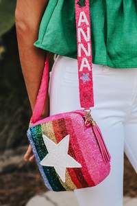 Bolso Bandolera de Lona Blanca con Diseño Único de Mariposa y Cuentas, Bolso de Hombro Cuadrado con Borlas y Cierre de Cremallera para Noche de Mujer - Product Image 6