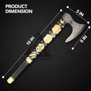 Hache à barbe de haute qualité, best-seller pour le camping et la chasse, outil de coupe de bois à dos plat avec garantie de 3 ans - Product Image 6