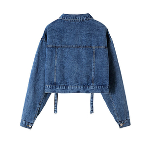 2026 New Design Women's Long Sleeve Jean <b>Denim</b> Bomber <b>Jacket</b> Breathable <b>Lightweight</b> Winter Wholesale for Ladies - Product Image 2