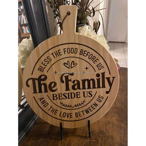 ถาดสำหรับเสิร์ฟคุกกี้ซานต้าแบบกลมถาดไม้อะคาเซียและถาดพร้อมที่จับสำหรับเขียงสไตล์คริสต์มาสและวันหยุด - Product Image 5