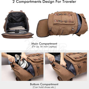 Durable High Quality <b>Water</b> Resistant Zipper Fabric Spacious Design Convertible Backpack Duffel Sports Suitable for Gym Training - Product Image 4