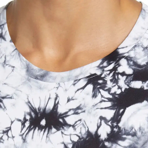 <b>Men's</b> <b>Tie</b>-Dye Short Sleeve T-Shirt O-Neck Knitted Casual Regular Fit White <b>Black</b> Pattern Print - Product Image 5