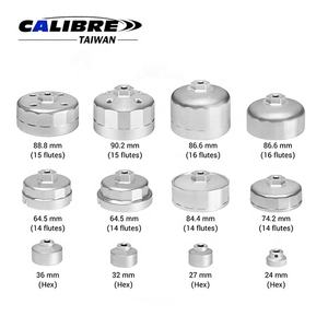 Juego de Llaves de Vaso para Filtros de Aceite Universales de Aluminio de 3/8\" de 13 Piezas CALIBRE TAIWAN con 1 Año de Garantía para Extraer Filtros de Aceite - Product Image 2