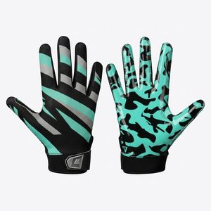 Gants de football américain pour adultes personnalisés OEM, paume collante durable, antidérapante, haute performance, vente en gros - Product Image 6