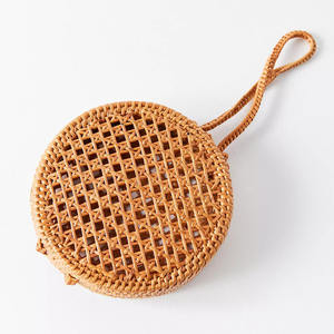 Petits sacs à main bon marché pour bébés filles, sacs en rotin de créateur fait à la main, sac en paille en osier simple pour enfants - Product Image 1