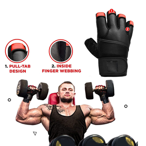 Custom Logo <b>Half</b> Finger Weightlifting Gloves Padded Gym Workout Gloves Anti <b>Slip</b> Wrist Support OEM Wholesale - Product Image 6