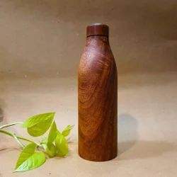 Botella de Agua de Madera con Diseño Minimalista, Reutilizable, con Tapa de Rosca de Acero Inoxidable, para Uso en Senderismo y Viajes al Aire Libre - Product Image 3