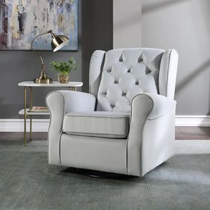 Gray Swivel <b>Recliner</b> Chair with Glider - Product Image 1