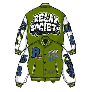 Servicio OEM de buena alta calidad Graffiti Street Style bordado Varsity Jacket Unisex Plus Size Trendy Unique Style Venta - Product Image 4