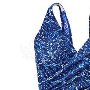 Latest Design Women's Swimming Suit Best Quality 100% Polyester Casual Wear Scoop Neck Ruched Decoration Seamless Construction - Product Image 5
