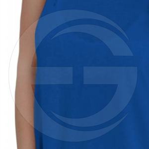 Camiseta sin mangas con detalle de corte láser azul para mujer, Top personalizado de alta calidad - Product Image 6