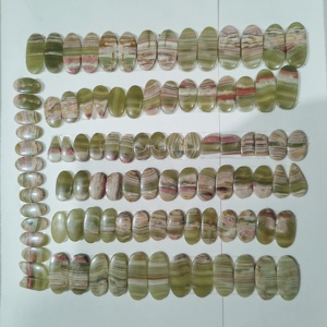 Boucles d'oreilles en jaspe vert naturel certifiées par un tiers, formes variées, paire pour la fabrication de bijoux, qualité supérieure - Product Image 1