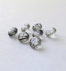 Quartz Rutile Noir AAA+ Rond Facetté – Pierre Précieuse Calibrée en Vrac pour Sertissage de Bague, Tailles Personnalisées Disponibles - Product Image 2
