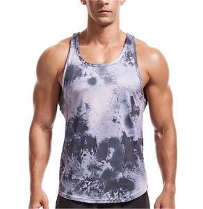 Mens Casual Workout Tank Top Cotton Sublimated <b>Running</b> Vest Gym Seamless Singlet Men's Customizable Front High - Product Image 2