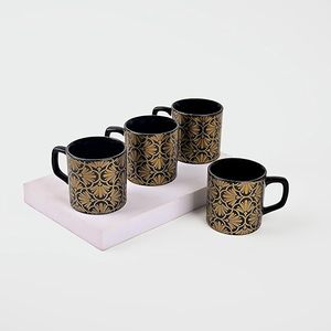 Luxe 200ml Afternoon <b>Tea</b> <b>Cup</b> Set of 6 Elegant Vintage Floral Print with Gold Handle Durable Elegant Vintage Style - Product Image 1