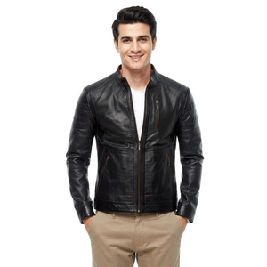 Custom Made Real Leather Jacket for <b>Men</b> Trendy Fashion Outerwear jacket for <b>men</b> - Product Image 1