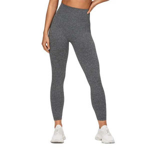 Leggings de sport tendance pour femmes, taille haute, unis, longs, sans coutures, pour le yoga et la gym, OEM ODM - Product Image 6