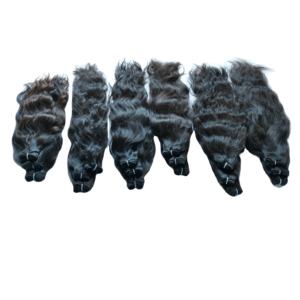 Cheveux Humains Indiens Remy 100% Naturels Non Traités, Couleur Noire, Double Trame Faite à la Machine, 100g, Cheveux de Temple à Cuticules Alignées - Product Image 4