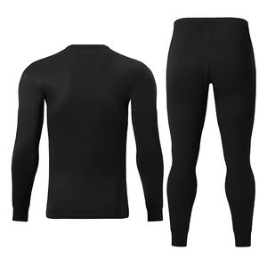 Ensemble de sous-vêtements pour homme en coton 100% respirant et sans couture, 2 pièces, couleur unie, automne/hiver, vêtements de maison confortables pour les jeunes - Product Image 6