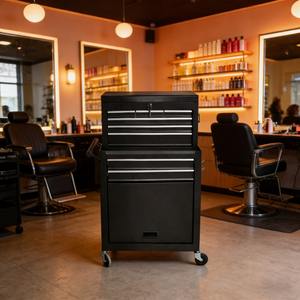 Carrito de Peluquería Profesional con Ruedas Bloqueables, Carrito de Barbero de Acero Inoxidable con Organizador de Herramientas para el Cabello - Product Image 1