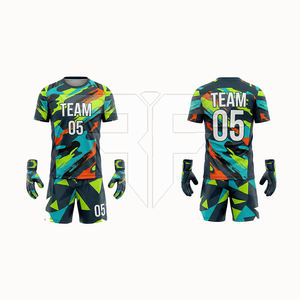 Vêtements de football en polyester respirant de haute qualité, imprimés numériquement, très demandés, personnalisez votre propre logo, uniforme de football - Product Image 2