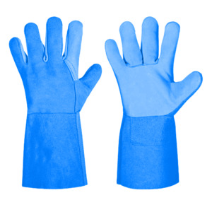 Gants de soudage TIG en cuir de chèvre et croûte de vache renforcés, durables et résistants, ignifuges, pour travaux lourds, sécurité optimale - Product Image 3