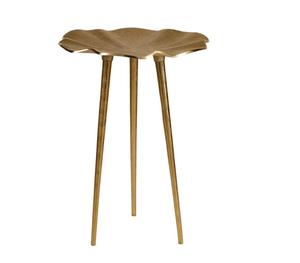 Modern <b>Gold</b> Metal <b>Console</b> <b>Table</b> with Tripod Base Contemporary Living Room Accent Furniture - Product Image 2