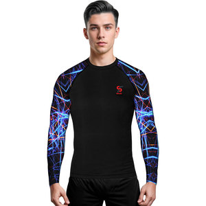 Haut de sport à manches longues Solid Trader, haute durabilité, séchage rapide, élastique, pour musculation et entraînement, Rash Guard - Product Image 1