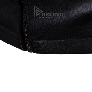 New Fashion Wear Custom Faux Leather <b>Biker</b> <b>Jacket</b> Men High Quality Classic Lapel Zippers Motorcycle Winter <b>Jackets</b> With Waist - Product Image 4
