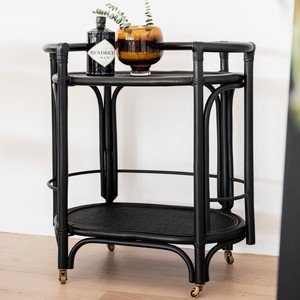 Carrito de bar de ratán al por mayor, carrito de dulces y postres, carrito expositor de bebidas, accesorio para fiestas y cenas - Product Image 3