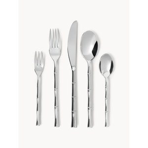 Ensemble de couverts en acier inoxydable poli à la main, finition or mat, design moderne, compatible lave-vaisselle, couteau, fourchette, cuillère, pour mariage et dîner - Product Image 5