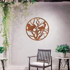 Décoration murale en métal avec des éléments inspirés de la nature pour une ambiance paisible dans les espaces de vie - Product Image 3