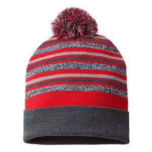 Bonnet unisexe personnalisé brodé en polyester, chapeau d'hiver tricoté chaud et décontracté avec logo personnalisé, ajustable, vente en gros - Product Image 1