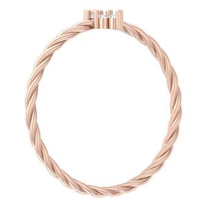 แหวนหมั้นเพชรกลมแท้เชือกบิดสีขาว/เหลือง/โรสโกลด์แหวนครบรอบของขวัญครบรอบเครื่องประดับเพชร CVD แท้ - Product Image 4