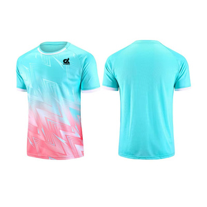 เสื้อฟุตบอลอเมริกันแบบกำหนดเอง DUBBIX คอวี แขนสั้น สีขาว-เขียวอมฟ้า พิมพ์หมายเลข ระบายเหงื่อได้ดี สำหรับผู้ใหญ่ - Product Image 4