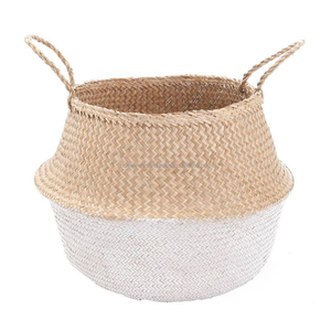 Wholesale Luxury Fashionable Seagrass Belly <b>Basket</b> Eco Friendly Handmade Storage Organizer Retail <b>Shop</b> Supply Lightweight - Product Image 4