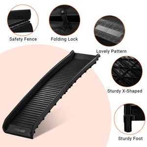 Rampa Pieghevole Portatile per Cani da 63 Pollici, Comoda e Facile da Usare, per Case e Mobili per Animali Domestici - Product Image 2