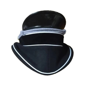 หมวกแก๊ปทรงสูงสีดำ/ขาว คุณภาพสูง ขนาดสั่งทำได้ ผ้าขนสัตว์ ผ้าแคนวาส ปักตราสัญลักษณ์  สำหรับทุกเพศ เหมาะสำหรับงานทางการ ใช้ได้ทุกวัน และกิจกรรมกลางแจ้ง สำหรับผู้ใหญ่ - Product Image 3