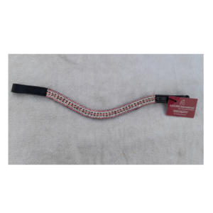 Banda de cuero para cejas de caballo Premium de excelente calidad con 5 filas de cristales ostentosos de diamantes de imitación productos elegantes para caballos - Product Image 1