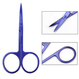 Ciseaux à manucure professionnels en acier inoxydable à pointe courbée pour retirer les peaux mortes et couper les ongles – Ciseaux de salon - Product Image 2