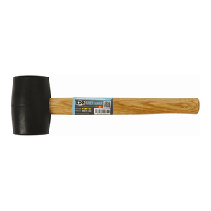 Maillet en caoutchouc de 16 oz avec manche en bois - Tête en plastique, marteau de machiniste pour laboratoire et travaux généraux - Product Image 2