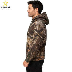 Sweat à capuche camouflage pour homme et femme - Équipement de chasse en polaire premium avec poche zippée - Product Image 2