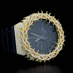 Reloj Moissanite de Primera Calidad Estilo Thorn, Modelo GA 2100, Caja de Plata 925, Completamente Cubierto de Moissanite, Movimiento de Cuarzo - Product Image 3