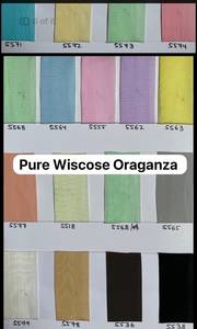 Tissu d'organza de viscose transparente de luxe, teintable, pour vêtements de mariée, sari, lehenga, kurti, costumes de boutique, export traditionnel - Product Image 2
