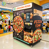 Distributeur automatique de pizzas chaudes pour usage intérieur, paiement par pièces et cartes