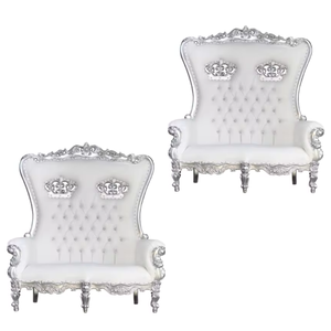 Wedding and Events Furniture Luxury Throne <b>Chairs</b> <b>White</b> Leather Throne <b>Chairs</b> Manufacturing In Indonesia Customable Product - Product Image 3